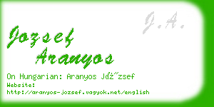 jozsef aranyos business card